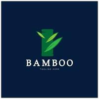 modelo de logotipo de bambu ilustração vetorial ícone design vetor