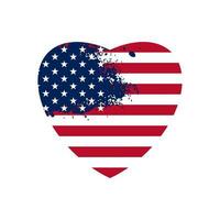 América coração Projeto celebração para independência dia vetor