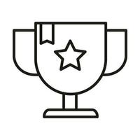 troféu prêmio online educação e desenvolvimento ícone de estilo de linha de e-learning vetor