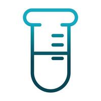 laboratório de tubo de ensaio de química ícone de estilo gradiente de ciência e pesquisa vetor