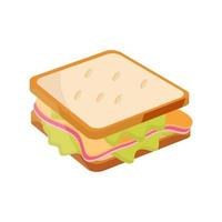 ícone de estilo simples de sanduíche lanche fast food vetor