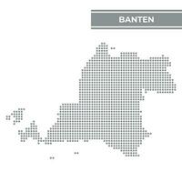 pontilhado mapa do Banten é uma província do Indonésia vetor