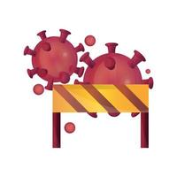 barreira de proteção surto pandêmico parar coronavírus covid 19 vetor
