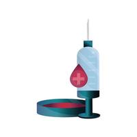 teste laboratorial de seringa de sangue pandemia parar coronavírus covid 19 vetor