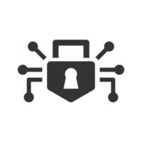 ícone de criptografia de segurança vetor