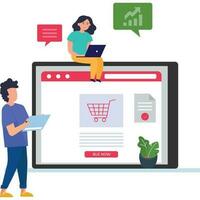 digital compras ilustração vetor