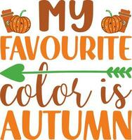 meu favorito cor é outono vetor
