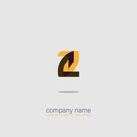 logotipo ícone Projeto carta z Duplo cor laranja roxa elegante simples luxo atraente monograma futurista moderno para ampla empresas eps 10 vetor