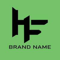 carta hf linha logotipo Projeto. vetor abstrato logotipo Projeto modelos. utilizável para o negócio e branding logotipos. plano vetor logotipo Projeto modelo elemento.