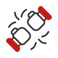 boxe ícone duotônico vermelho Preto cor esporte símbolo ilustração. vetor