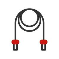 saltar corda ícone duotônico vermelho Preto cor esporte símbolo ilustração. vetor