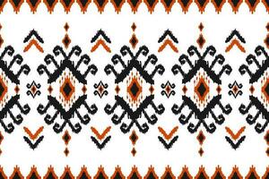 tapete étnico tribal arte padrão. padrão sem emenda de ikat étnico. estilo americano, mexicano. vetor