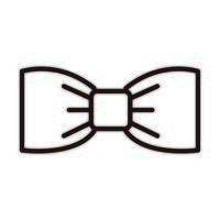 ícone de estilo de linha de celebração de decoração de moda gravata borboleta vetor