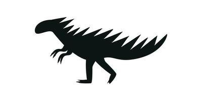 plano vetor silhueta ilustração do hypsilophodon dinossauro