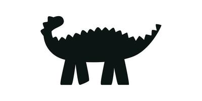 plano vetor silhueta ilustração do scelidosaurus dinossauro