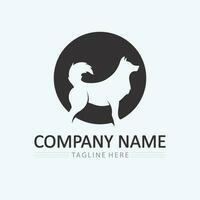 cachorro logotipo e ícone animal vetor ilustração Projeto gráfico