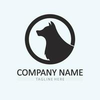 cachorro logotipo e ícone animal vetor ilustração Projeto gráfico