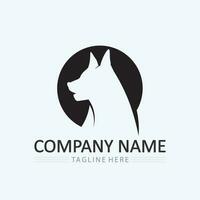 cachorro logotipo e ícone animal vetor ilustração Projeto gráfico