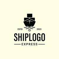 navio logotipo com vintage conceito adequado para expedição, Remessa e geral o negócio vetor