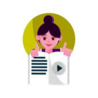 atividades online personagem feminina leitura ebook estudo ícone de estilo plano vetor