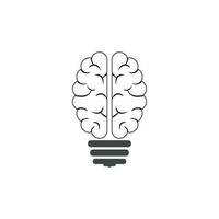 cérebro logotipo modelo vetor