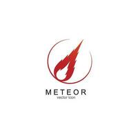 vetor de logotipo de meteoro