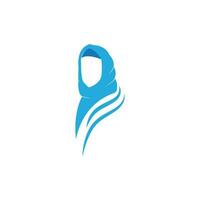 muslimah hijab logotipo modelo vetor