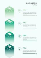 o negócio modelo para apresentação. infográfico o negócio dados visualização. processo gráfico com elementos do gráfico, diagrama, passos, opções, processo. vetor e ilustração conceito para apresentação.