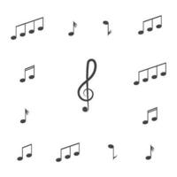 vetor de ícone de nota de música