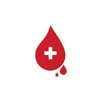 vetor de ícone de logotipo de sangue