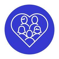 pessoas amor ícone logotipo comunidade roxa círculo branco esboço Projeto vetor