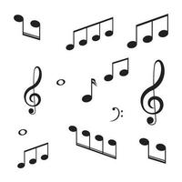 vetor de ícone de nota de música
