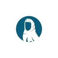 muslimah hijab logotipo modelo vetor