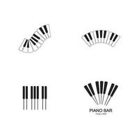 piano logotipo Projeto modelo. vetor