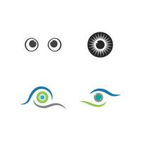 logotipo de cuidados com os olhos vetor