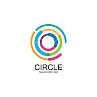 círculo logotipo modelo vetor