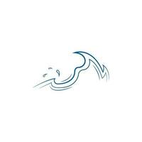 logotipo do ícone de onda de água vetor