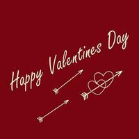 vetor Projeto para dia dos namorados dia cumprimento cartão com corações, Setas; flechas e mão rotulação. eps