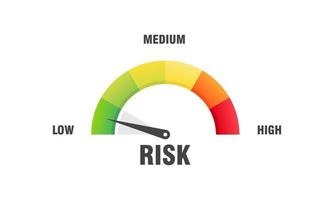 conceito de alto risco na ilustração do vetor do velocímetro ícone do velocímetro infográfico colorido vetor do elemento do medidor