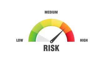 conceito de alto risco na ilustração do vetor do velocímetro ícone do velocímetro infográfico colorido vetor do elemento do medidor