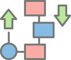 fluxo diagrama vetor ícone Projeto