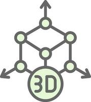 design de ícones vetoriais de modelagem 3D vetor