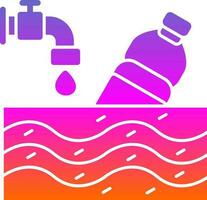 design de ícone vetorial de poluição da água vetor