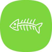 espinha de peixe vetor ícone Projeto