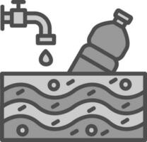 design de ícone vetorial de poluição da água vetor