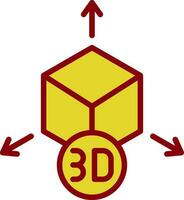 design de ícone de vetor de modelo 3D