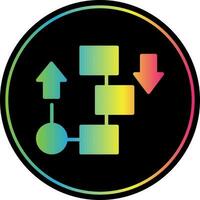 fluxo diagrama vetor ícone Projeto