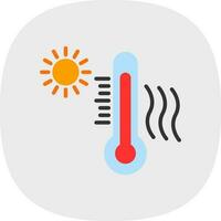 design de ícone de vetor de onda de calor