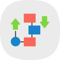 fluxo diagrama vetor ícone Projeto