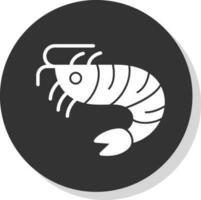 design de ícone vetorial de camarão vetor